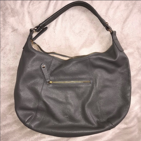 Erica Anenberg Gray leather shoulder purse - Picture 5 of 6